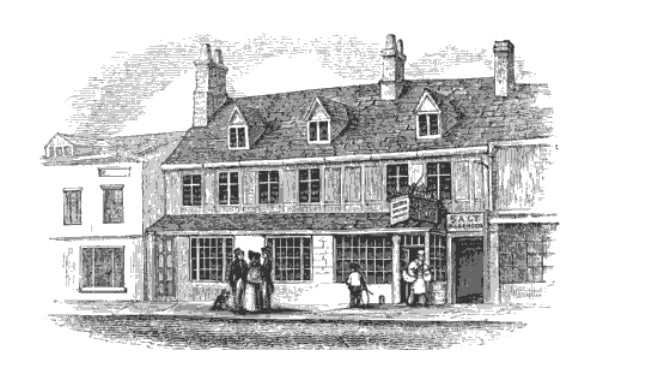 A drawing of the original bake shop from "A History of Banbury".