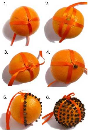 easy to make christmas decorations clove orange instructions