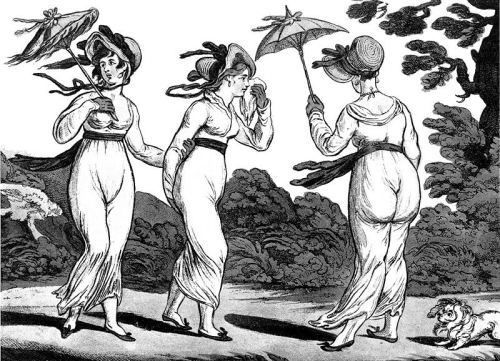 The Three Graces in High Wind, James Gillray, 1810