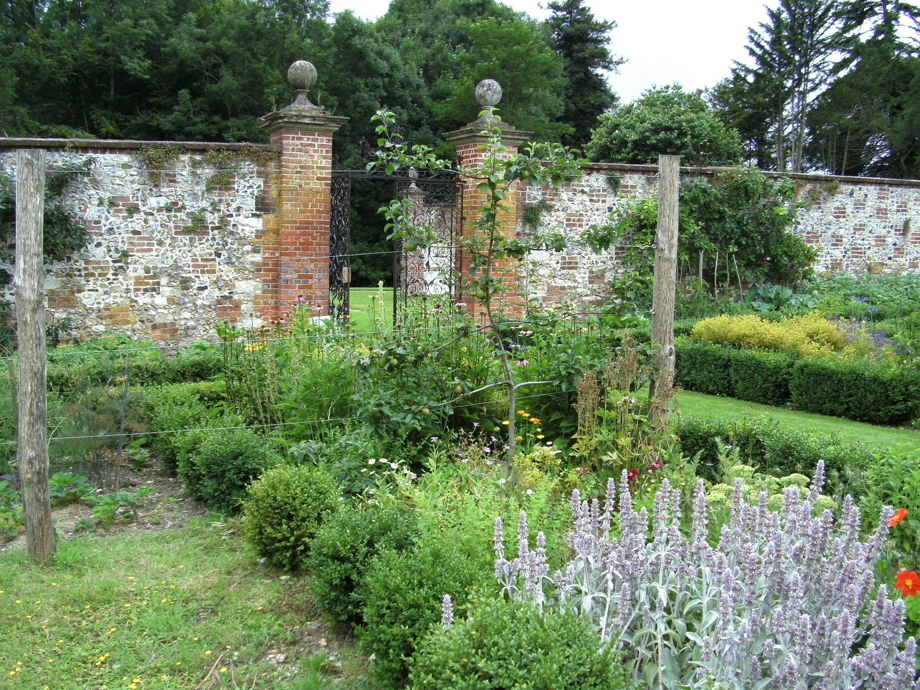 The beautiful kitchen garden at Chawton Great House is a functional work of art.