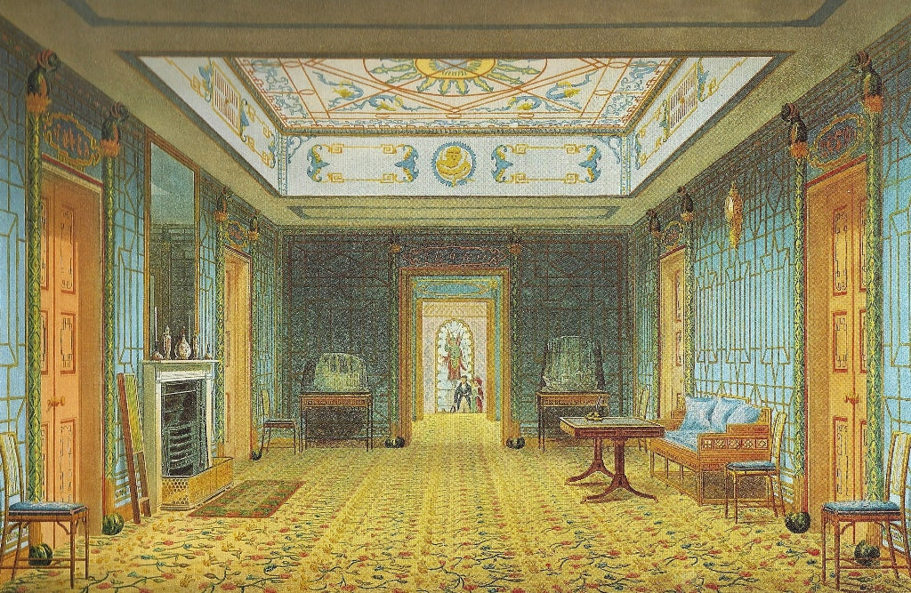 Les galeries sud en 1823, de The Royal Pavilion de John Nash à Brighton, 1826.