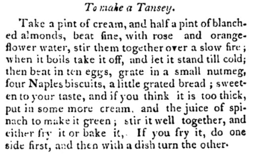 Tansey recipe 