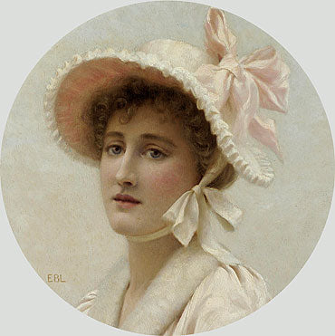 The Pink Bonnet by Edmund Blair Leighton.