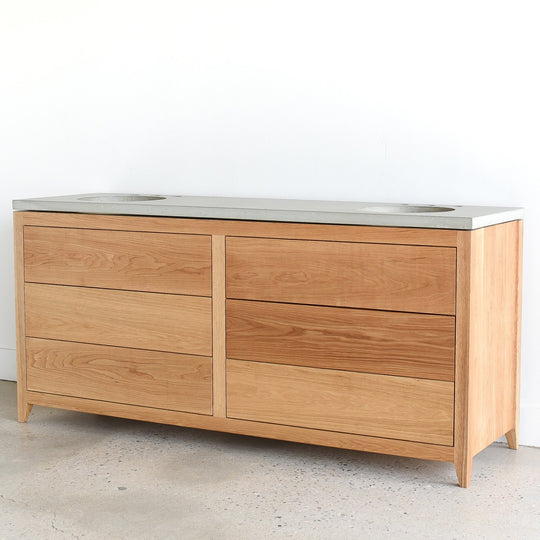 30 3-Drawer Mid-Century Modern Vanity / Single Sink – What WE Make