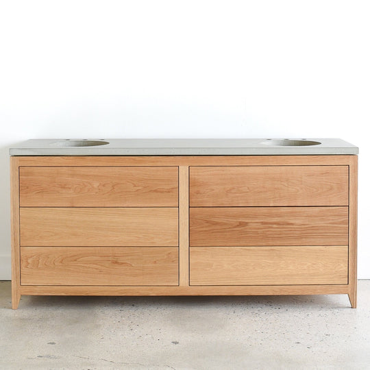 Bathroom Storage Cabinet Double Sink Modern Solid Wood Bathroom