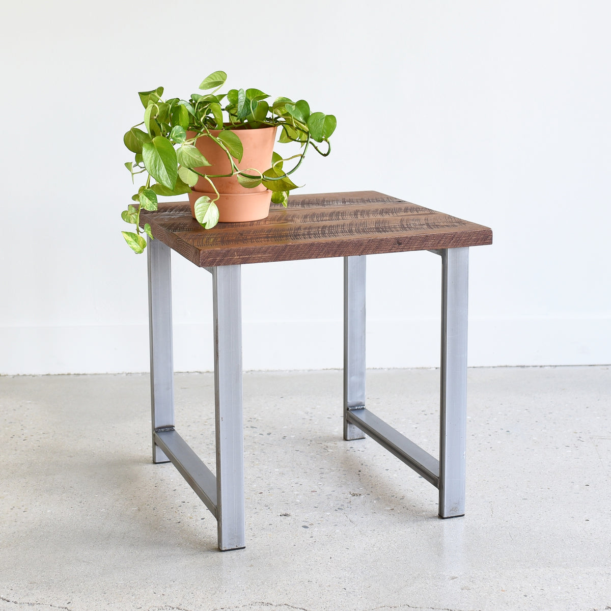 Modern Industrial End Table What WE Make   DSC 8859 1200x1200 