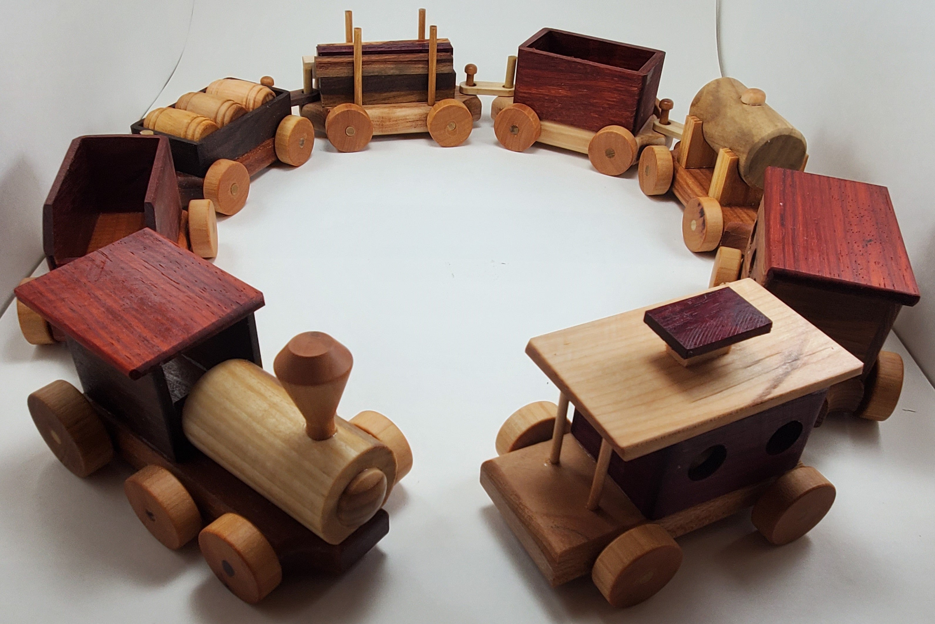 custom wooden train