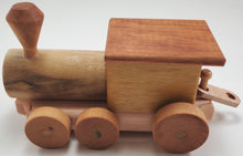handmade wooden train set