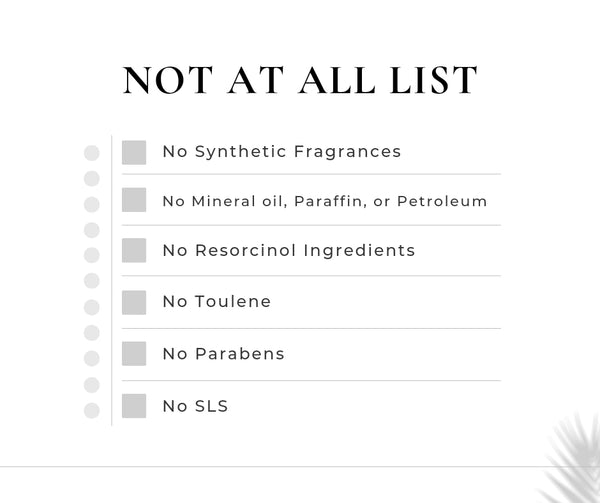 Ingredient List natural  organic skincare  beauty products