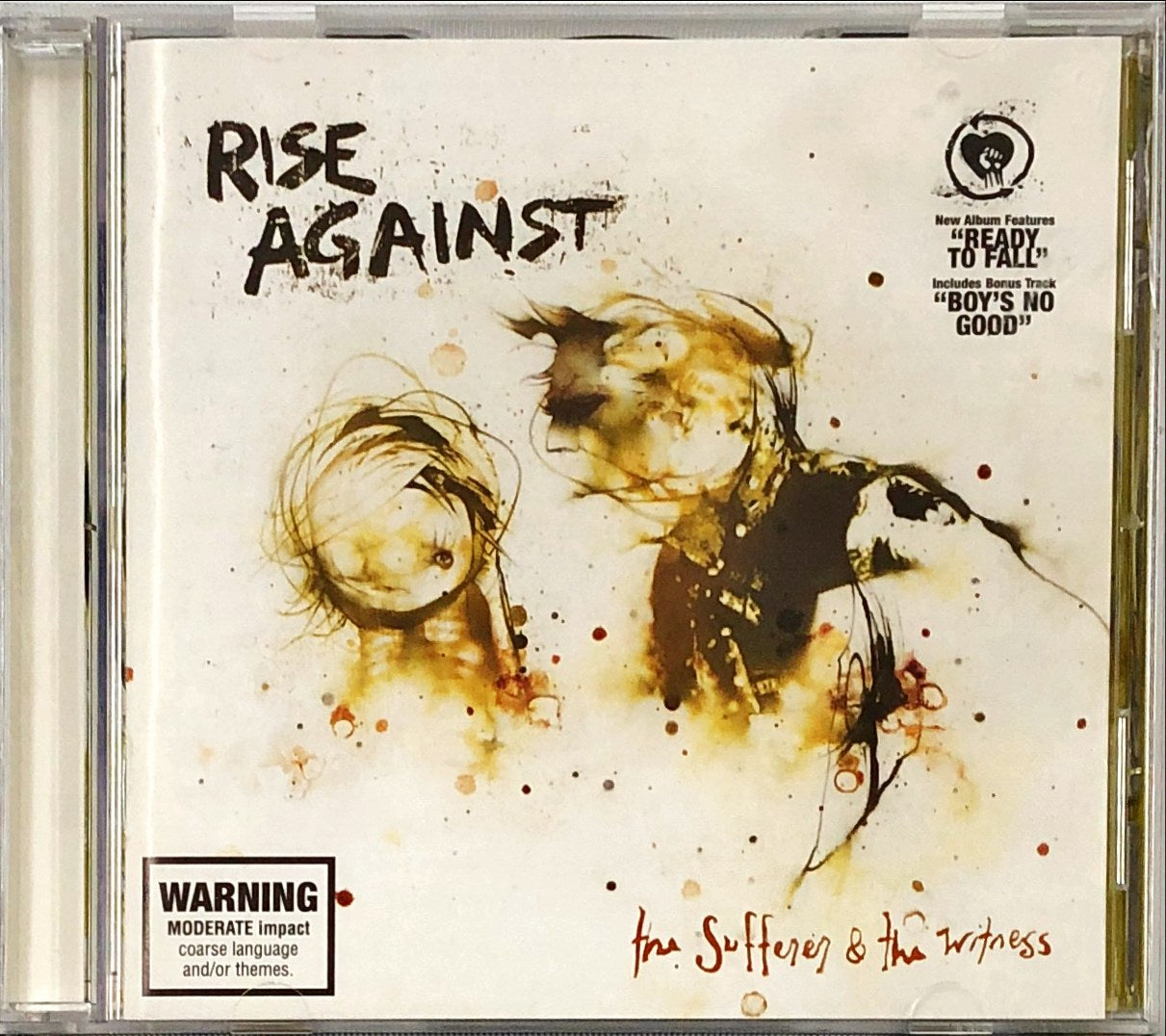 cover or album rise against the sufferer and the witness