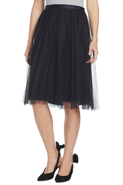 needle & thread dotted tulle midi skirt