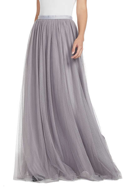 needle & thread dotted tulle maxi skirt