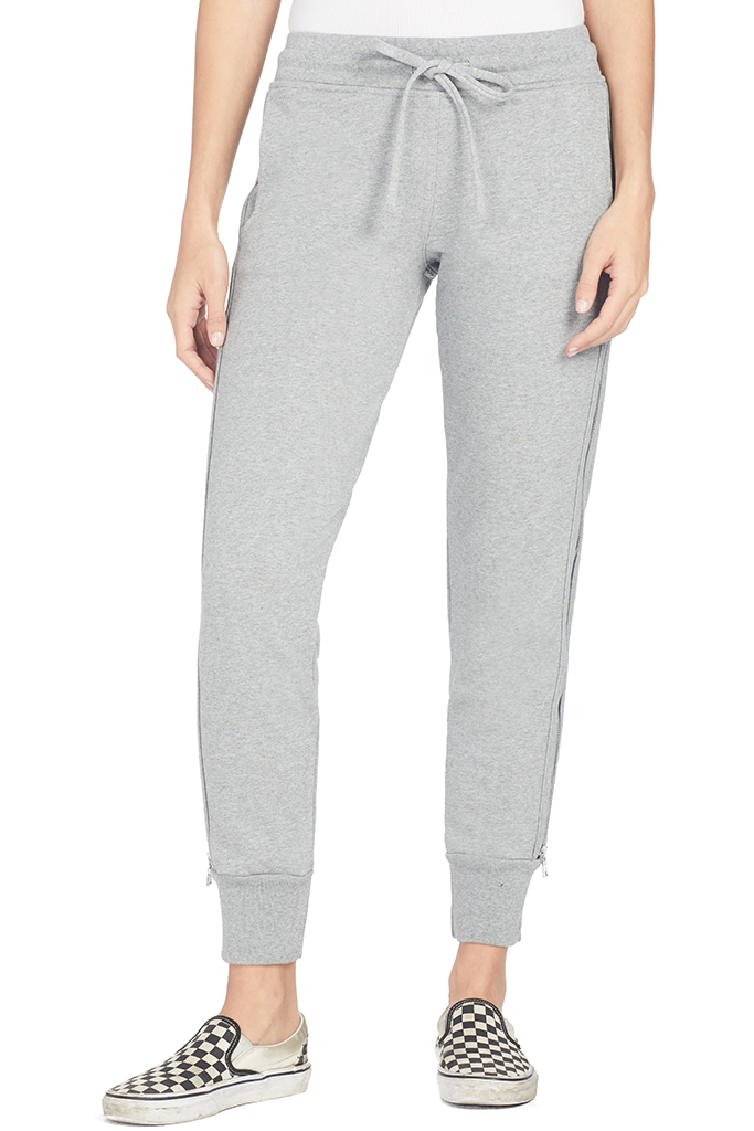 sweatpants with side zippers