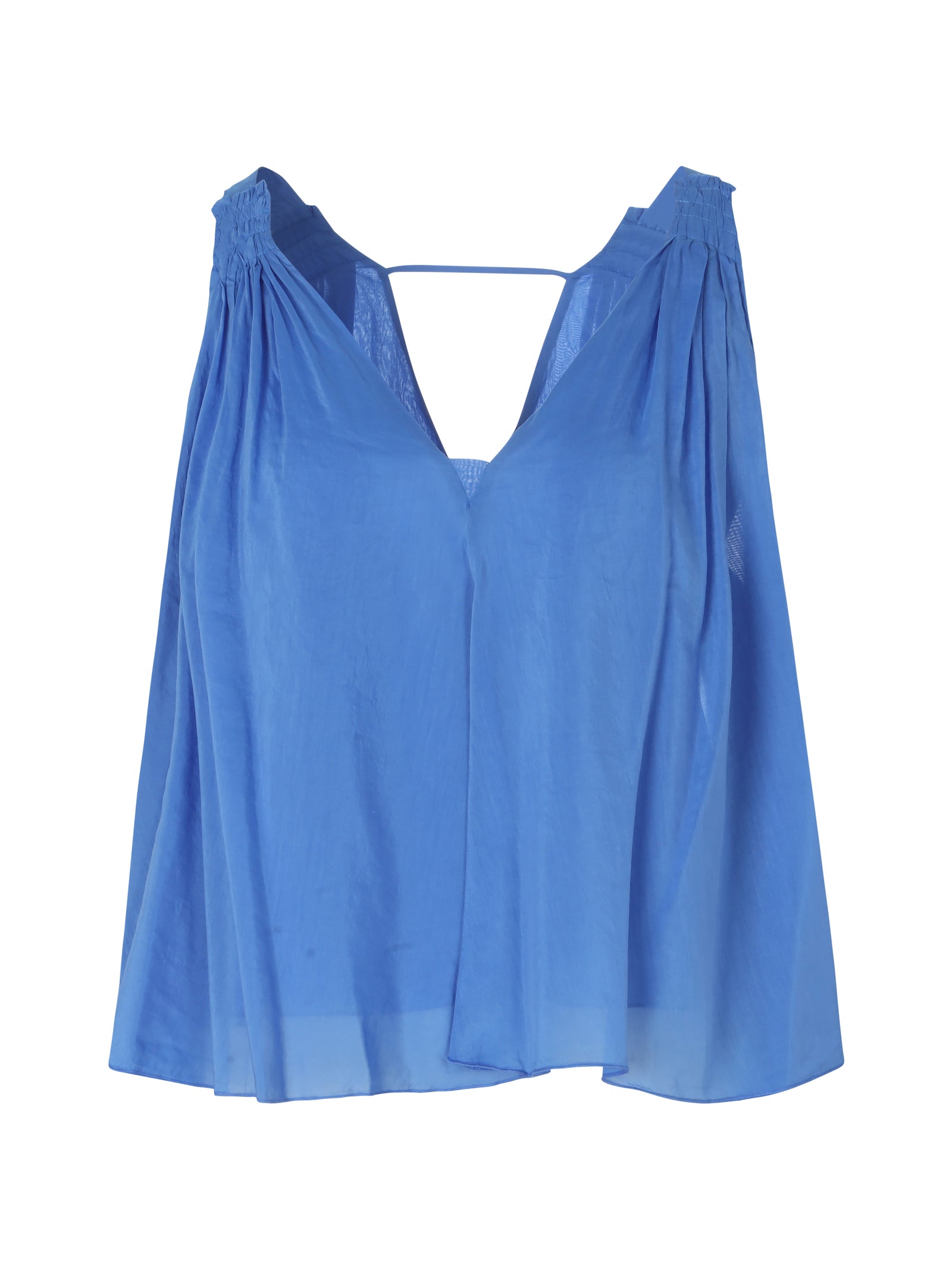 FORTE FORTE COTTON AND SILK VOILE TOP