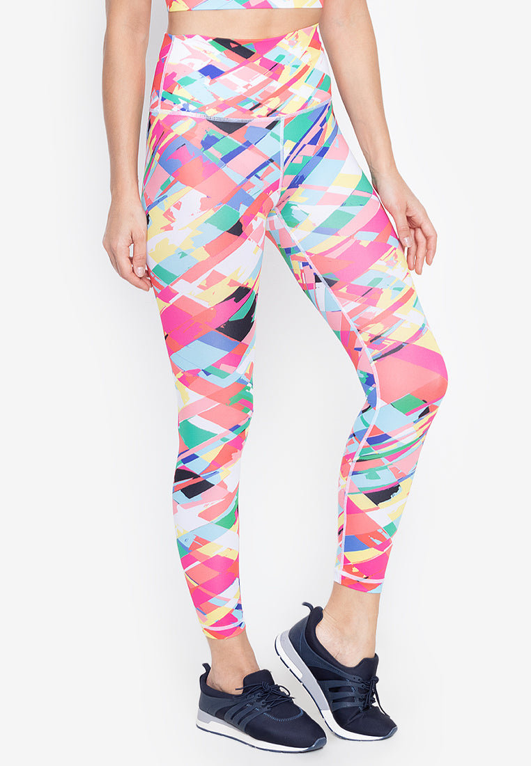 Victoria's Secret Sport Neon Geometric Knockout Crop Leggings