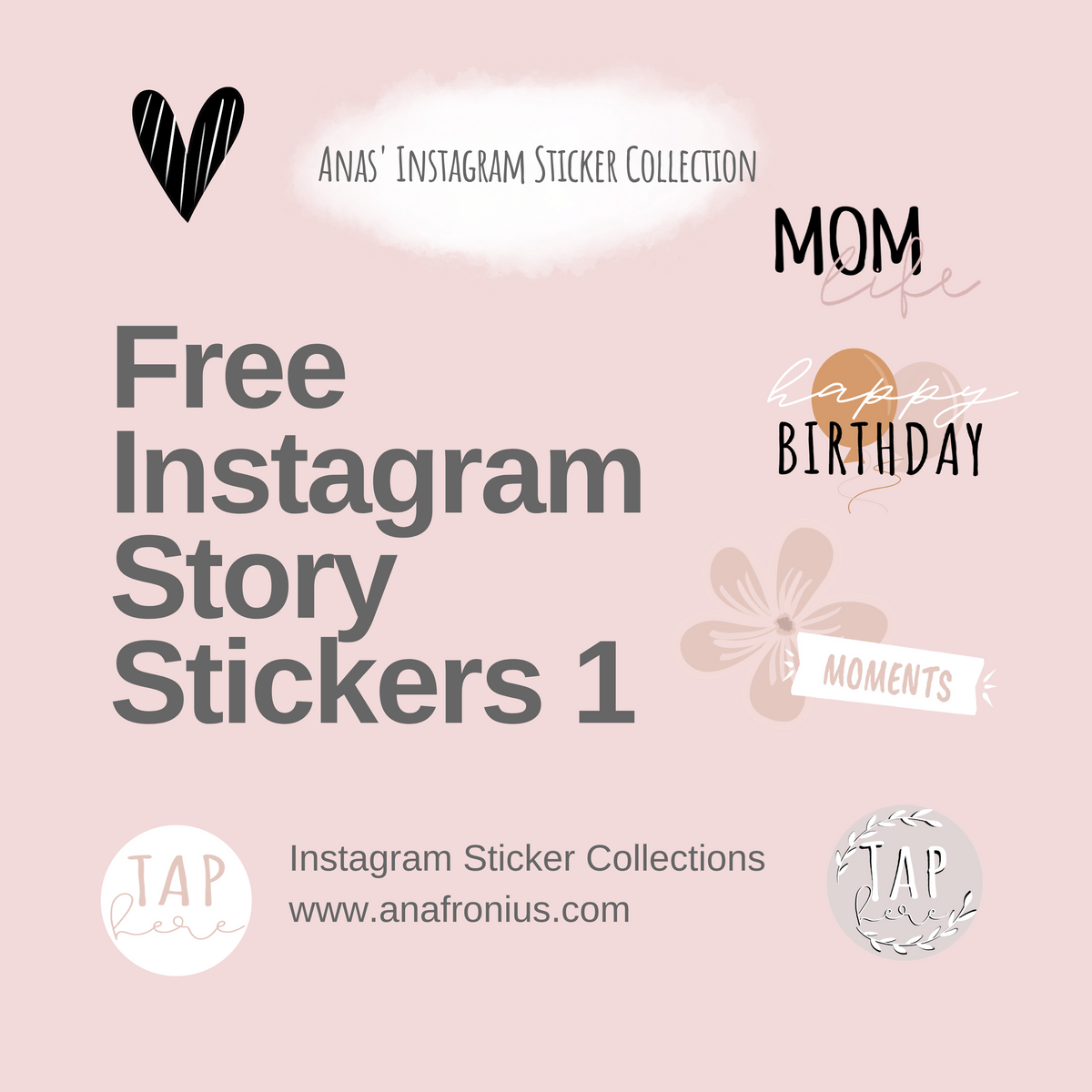 Free Instagram Story Stickers Pack 1 – Ana Fronius