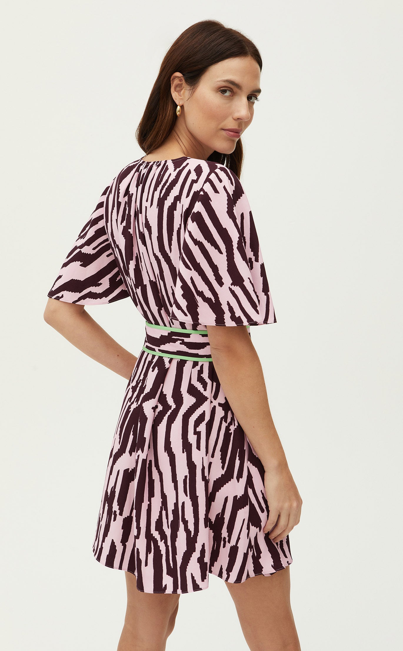 Tabitha Dress | Pixelated Zebra Pink
