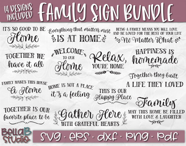 Download Family Quotes Svg Bundle Wood Sign Svg Bundle Bella B Studio