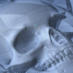 CNC 3D Fractal Skull Relief