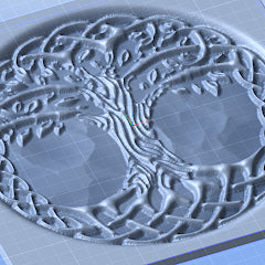 Tree of Life 3D Relief Carving