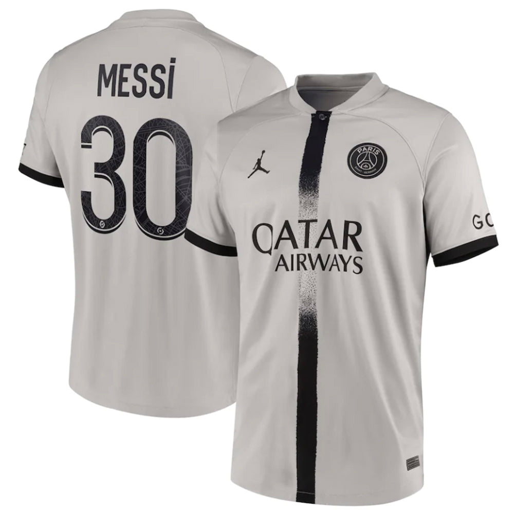 Nike Paris Saint-Germain 2022/23 Stadium Away (Lionel Messi) Women's Dri-Fit Soccer Jersey Grey