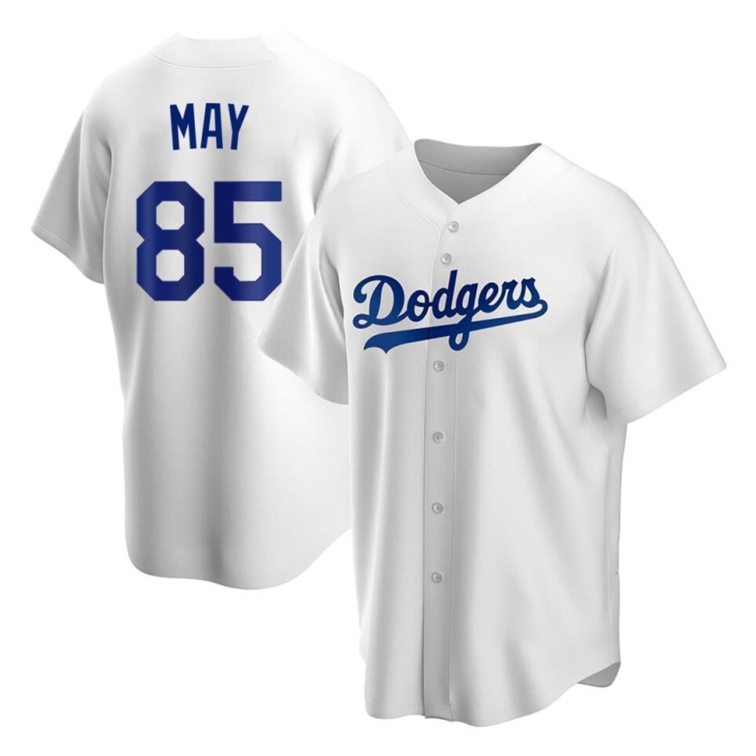 Matt Beaty #45 Los Angeles Dodgers gray Adult Size 48 Flex Base jersey