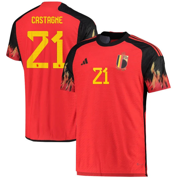 Timothy Castagne Belgium 21 FIFA World Cup Jersey