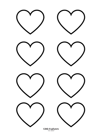 Picture of love hearts that go with the love jar printable.