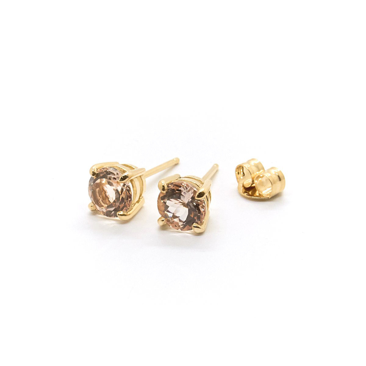 Morganite Studs – Natalie Marie Jewellery