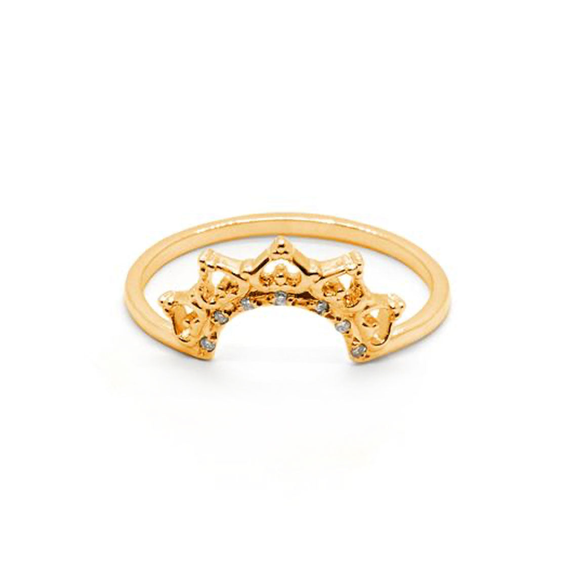 Diamond Lace Crown Ring – Natalie Marie Jewellery