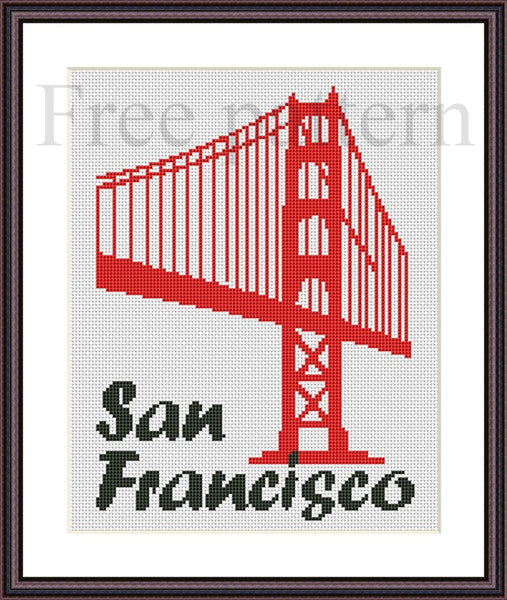 San Francisco cross stitch pattern - Tango Stitch