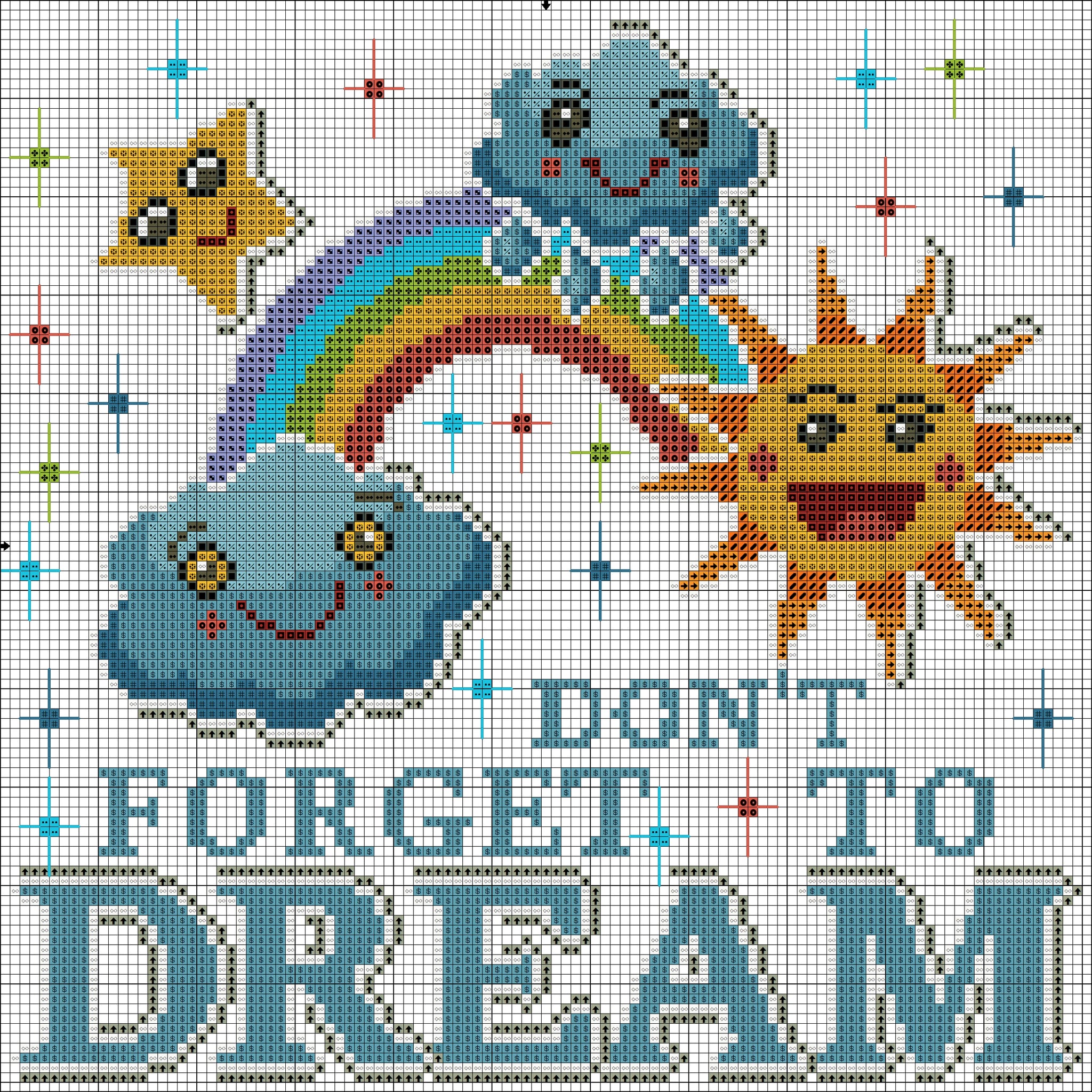 Don't forget to dream motivational nursery free cross stitch pattern - Tango Stitch