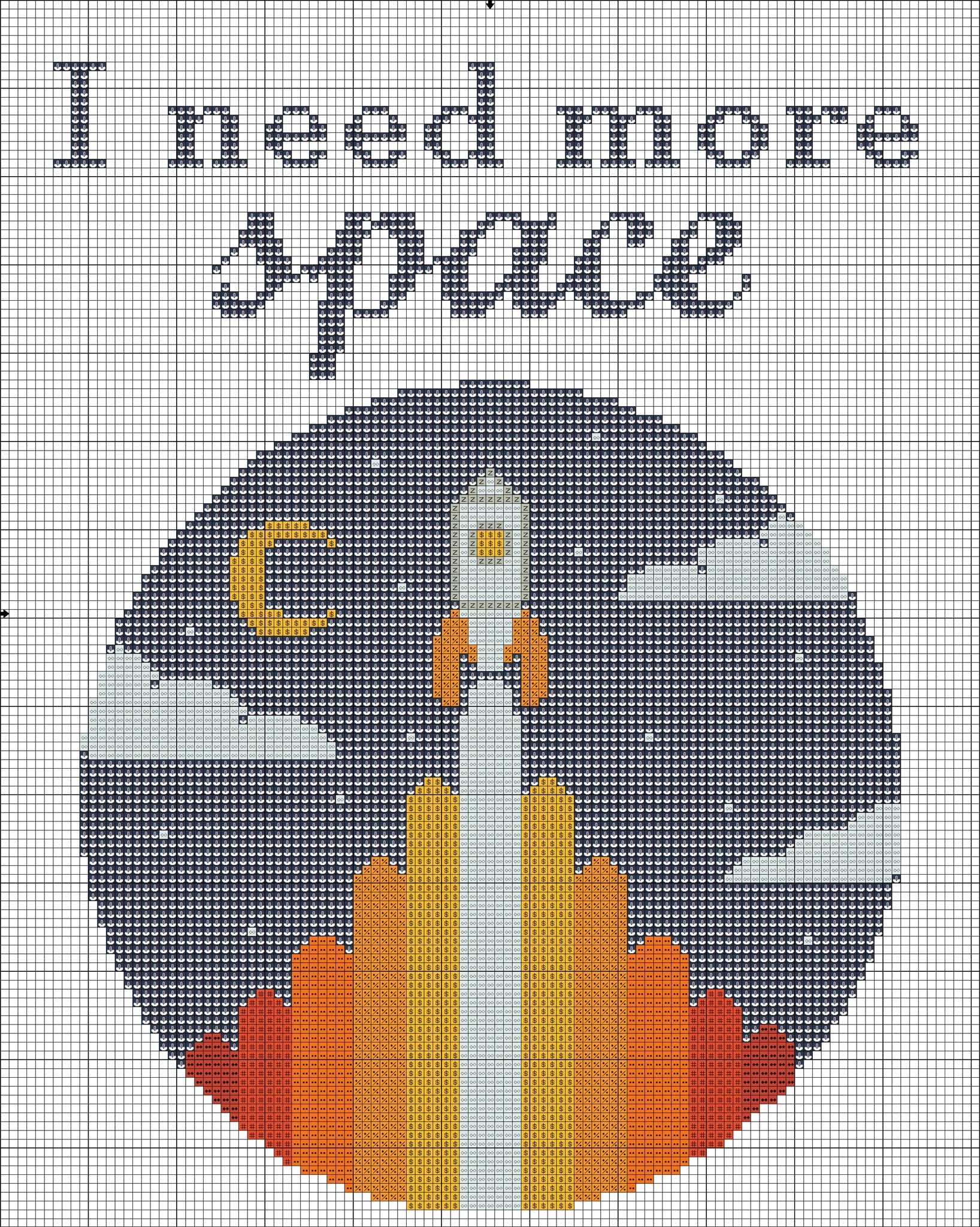 I need more space funny sarcastic romantic free cross stitch pattern 