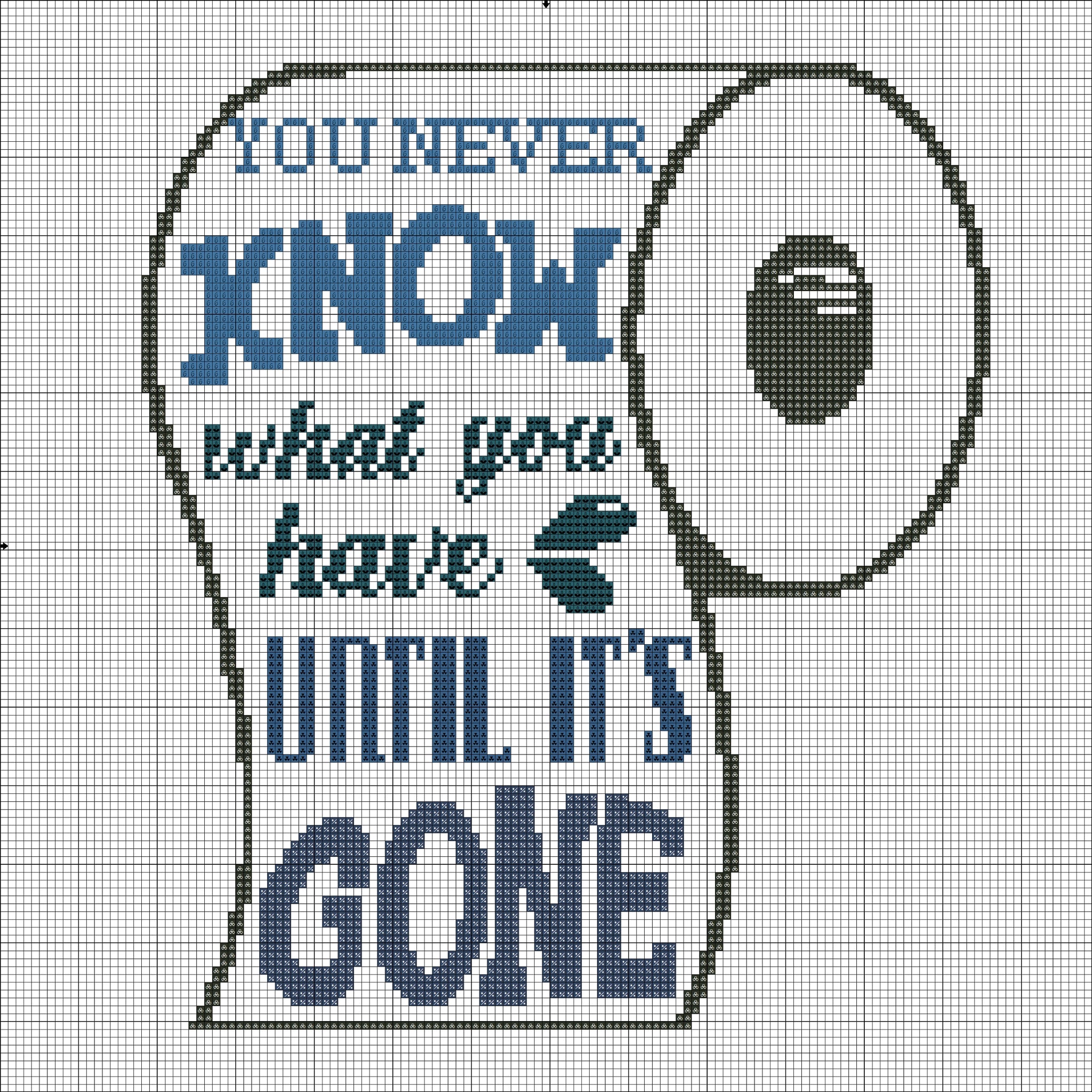 You never know what you have funny sarcastic free cross stitch pattern