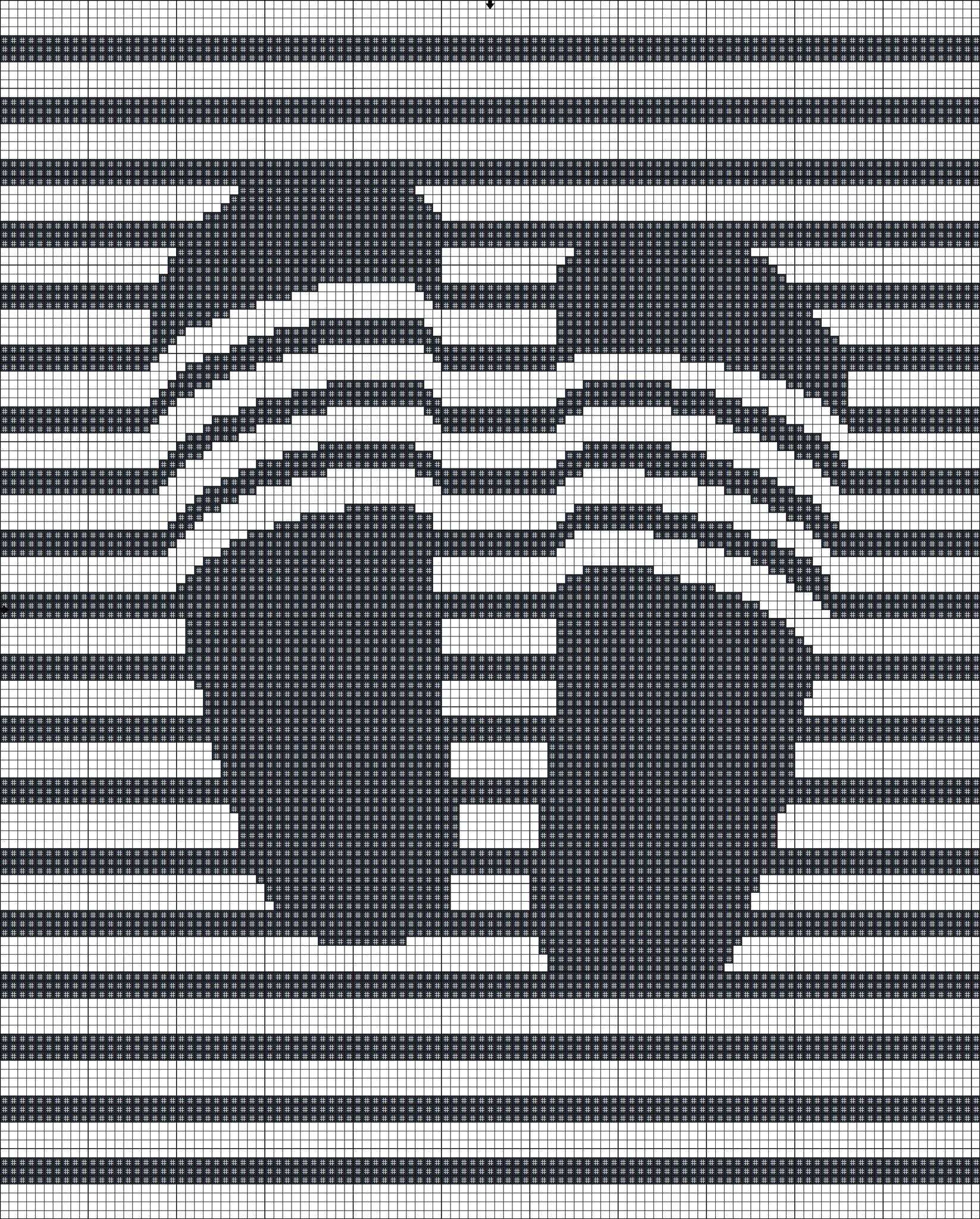 Black and white slippers easy geometric cross stitch free pattern