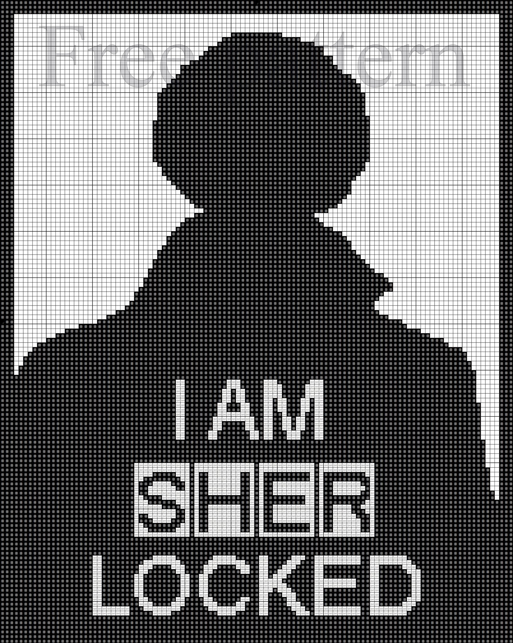 I am SHER locked black and white cross stitch pattern