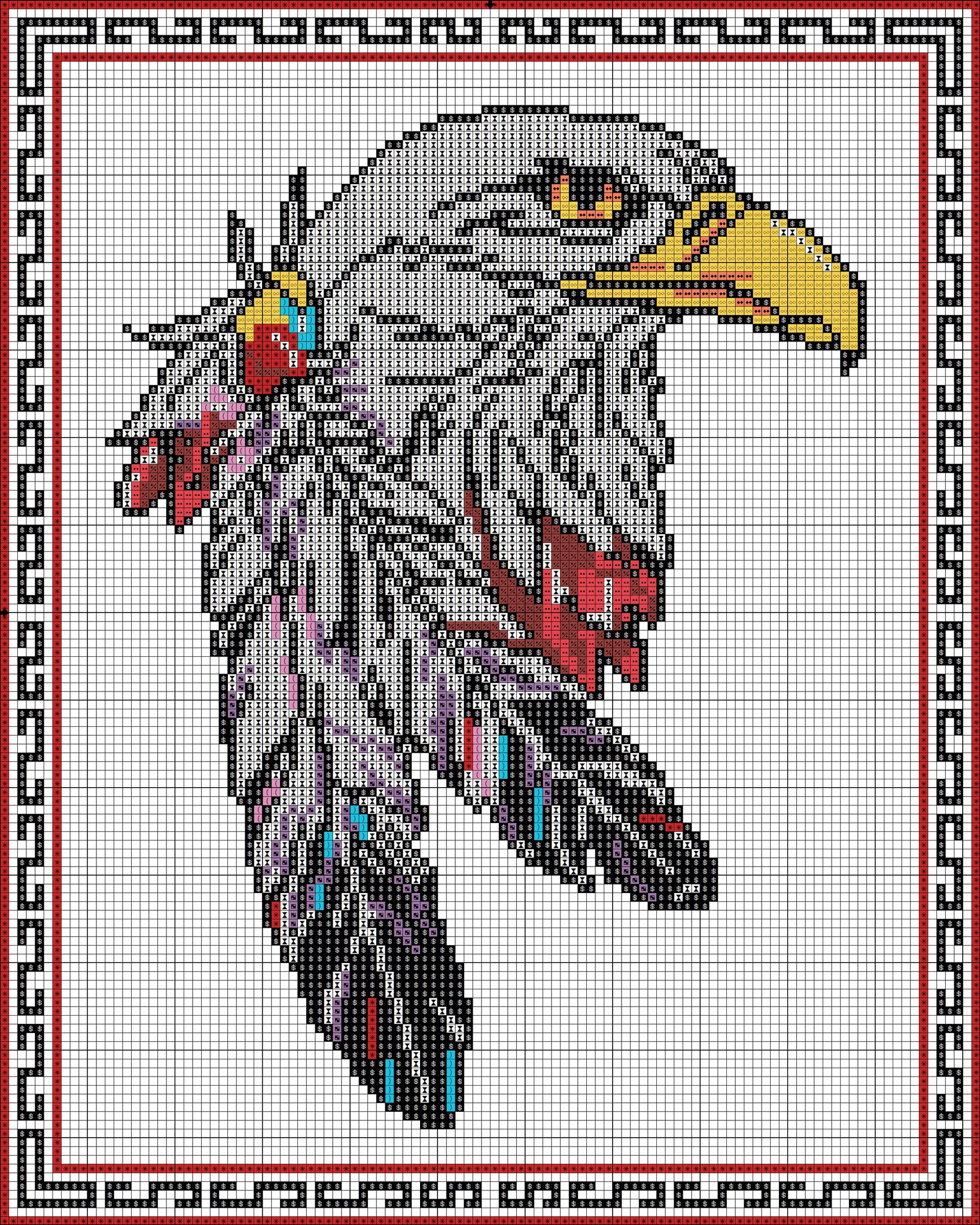 Eagle bird cute animals free cross stitch hand embroidery pattern 
