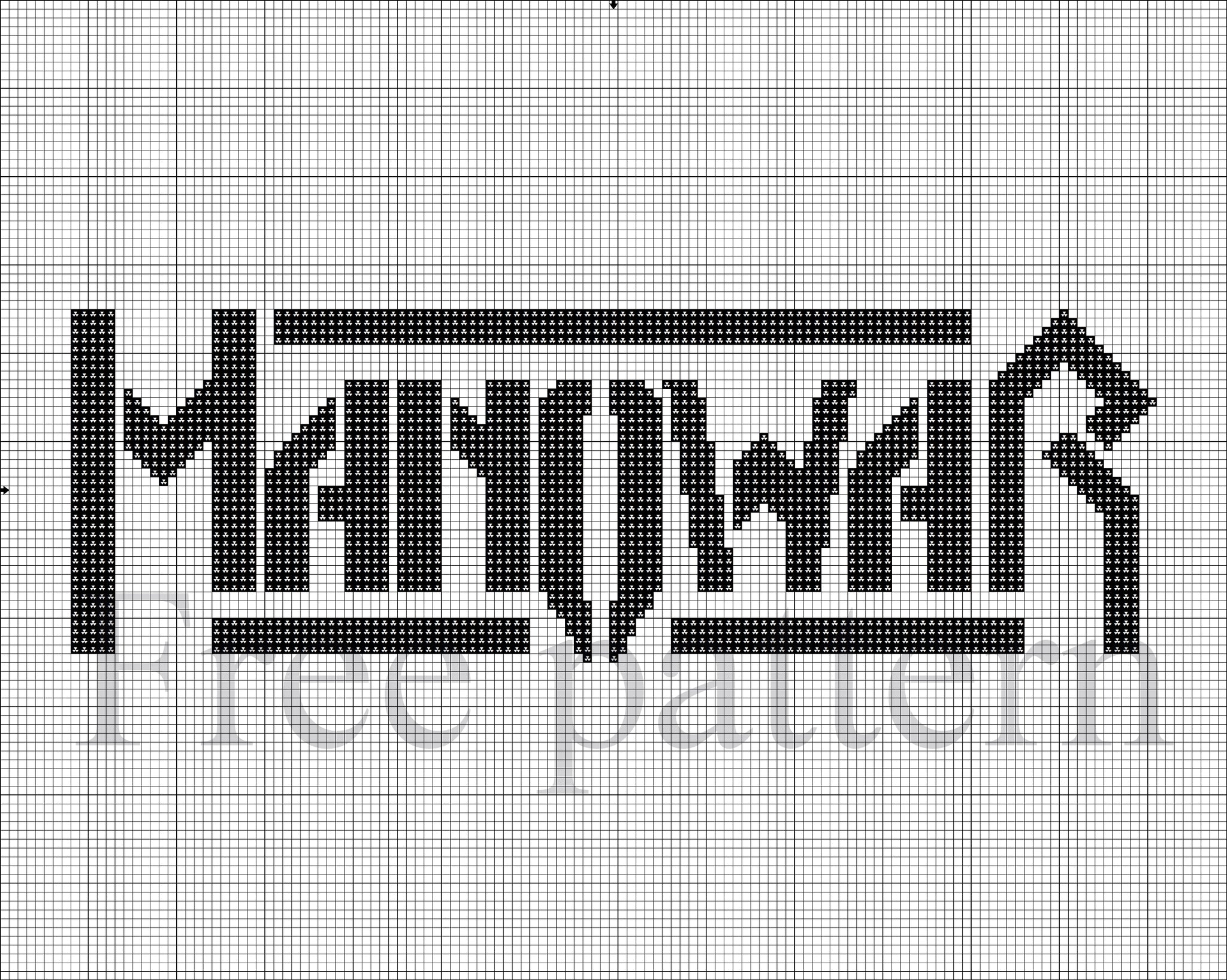 Manowar cross stitch embroidery