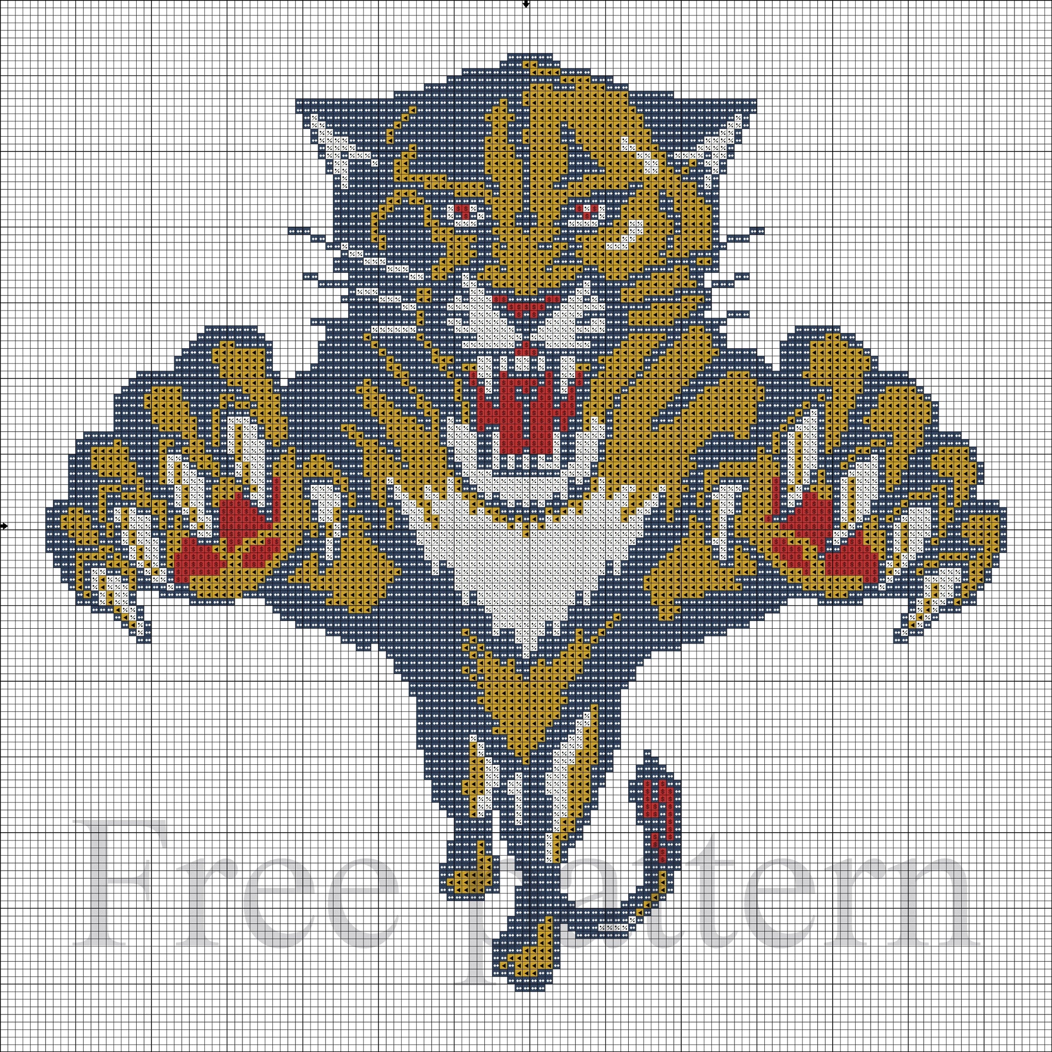 Panther free cross stitch pattern