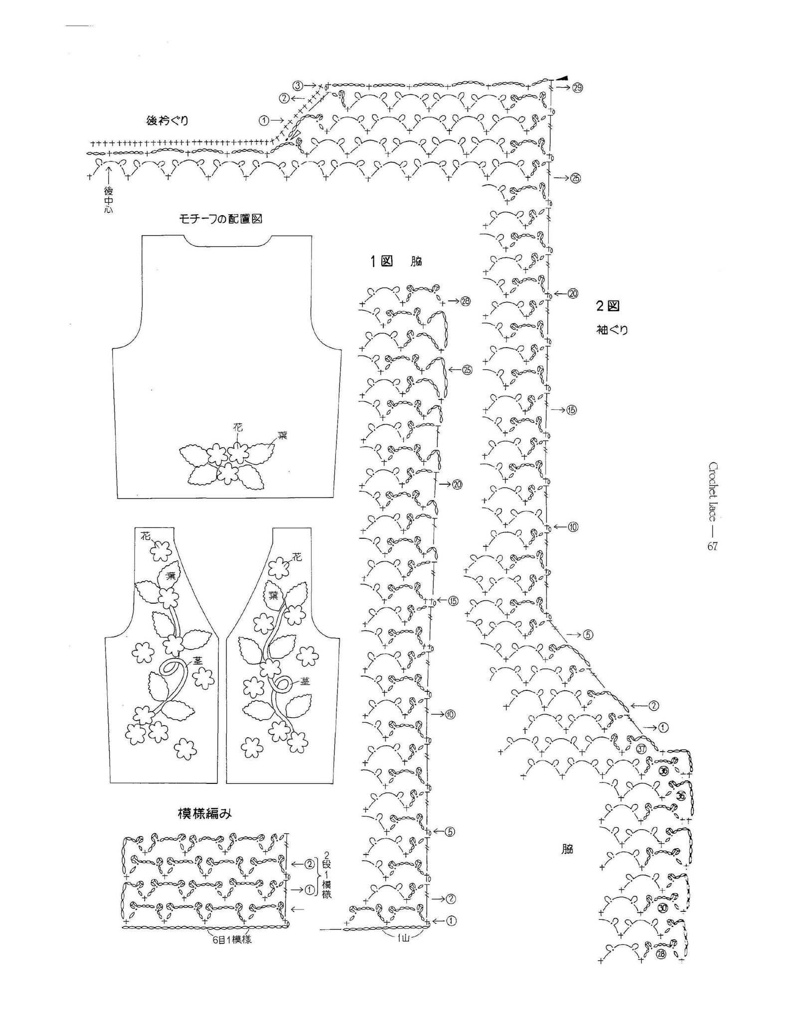 Black Irish lace cute crochet vest pattern