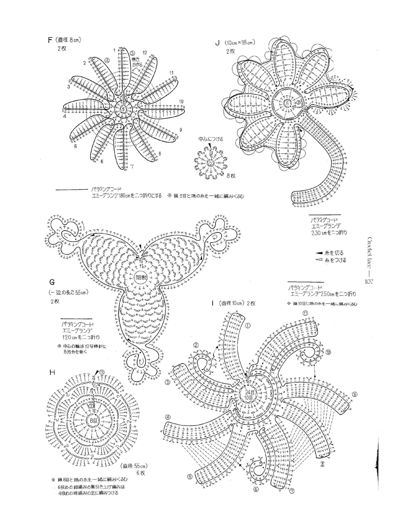 Cute white Irish lace flowers crochet market bag pattern