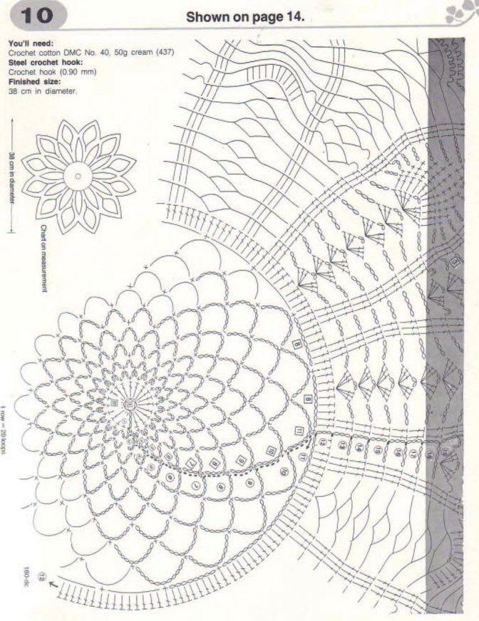 Pineapple doily crochet pattern - JPCrochet