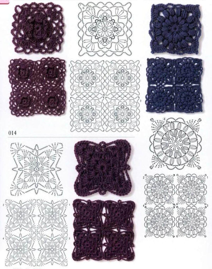 Easy crochet motifs