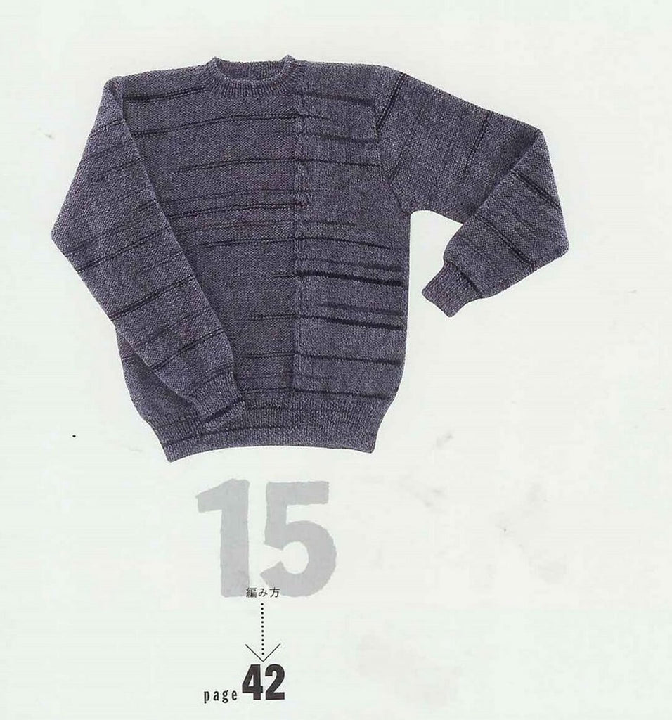 Modern men sweater simple knitting pattern