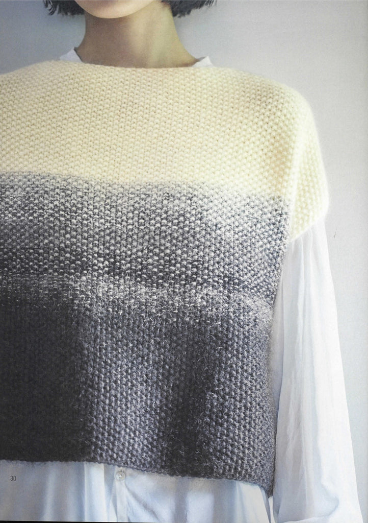 Gradient color vest easy knitting pattern