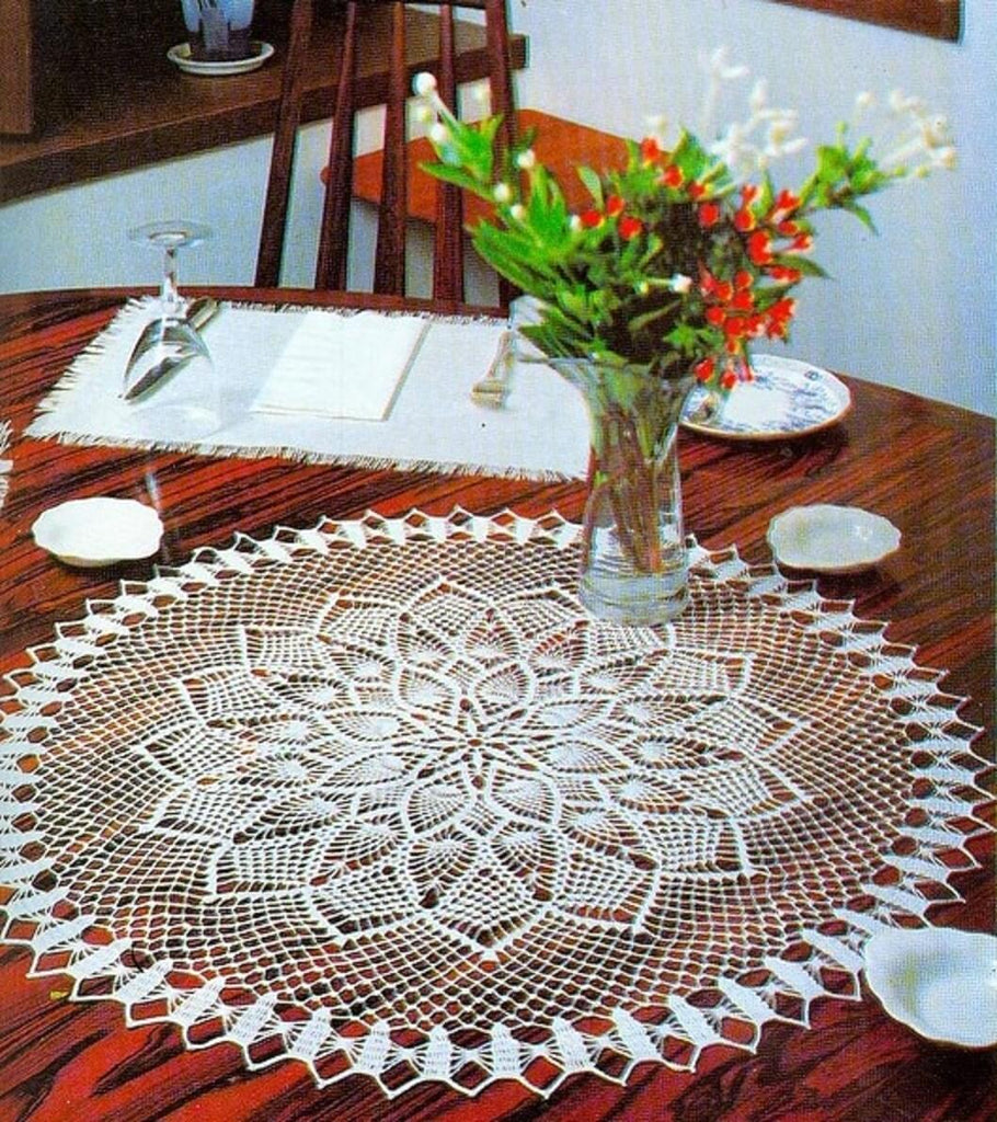 Pineapple crochet doily 