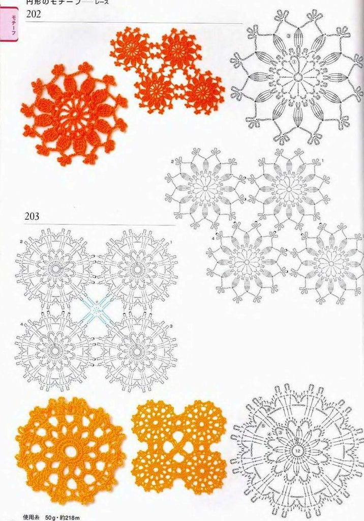 Round crochet motif patterns