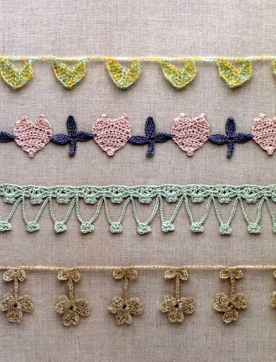 Hearts crochet lace pattern