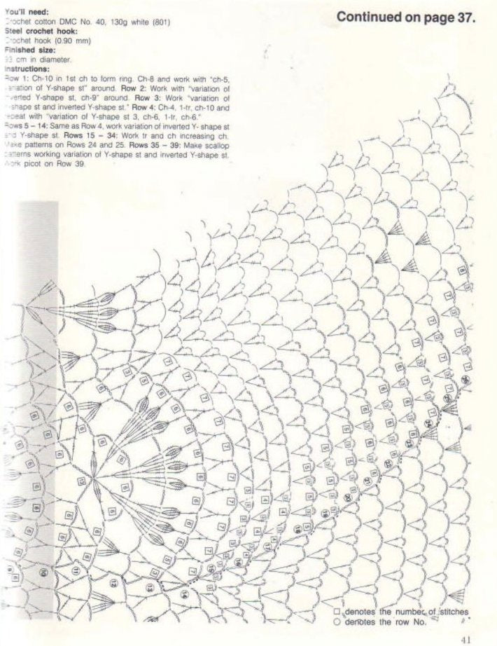 Big round table cloth crochet pattern - JPCrochet