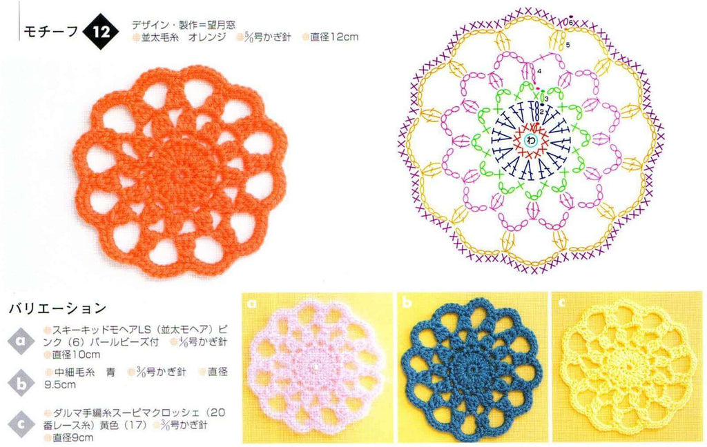Easy crochet motifs designs